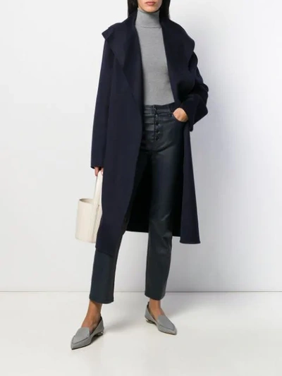 Shop Joseph Belted Trench Coat In 0370  Navy