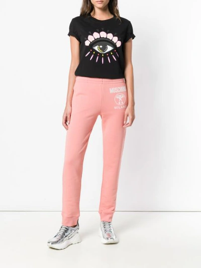 Shop Moschino Milano Track Pants - Pink