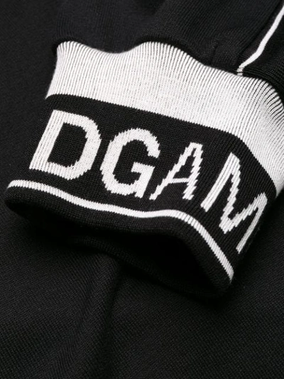 Shop Dolce & Gabbana Dg Love Print Hoodie In Black