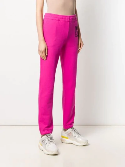 Shop Moschino Teddy Bear Track Pants In 4219 Pink