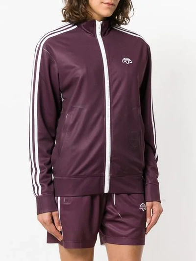 Shop Adidas Originals By Alexander Wang Zipped Track Jacket In Red