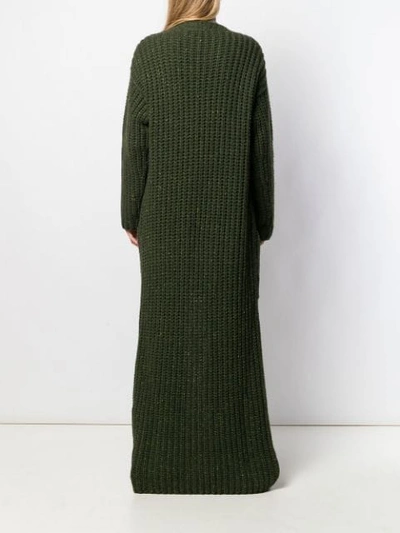 Shop Gentry Portofino Chunky Knit Cashmere Cardi-coat In Green