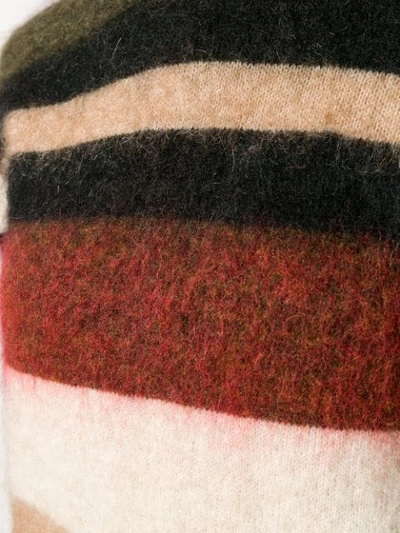 ACNE STUDIOS FLUFFY STRIPES SWEATER - 绿色