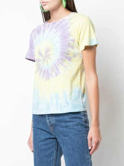 Shop Re/done Tie-dye Print T-shirt In Purple
