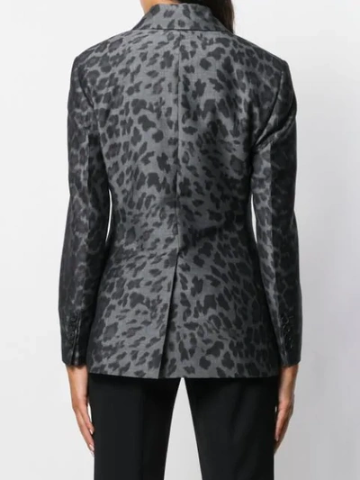 Shop Prada Leopard-print Jacket In Green