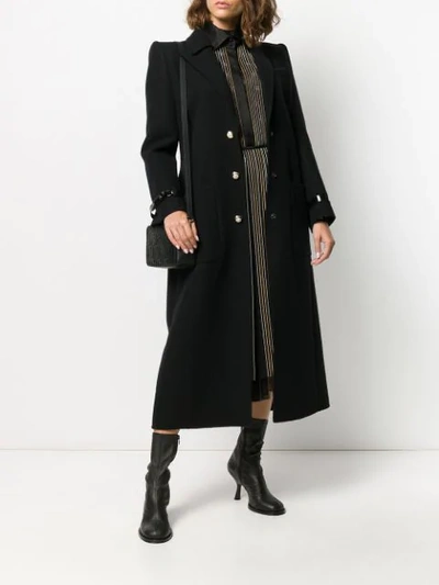 Shop Fendi Single Breasted Coat In Black