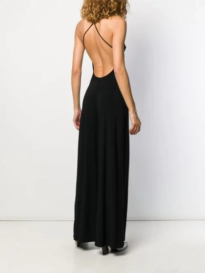 Shop Norma Kamali Backless Evening Dress In Black