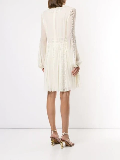 Shop Giambattista Valli Embroidered Detail Dress In White