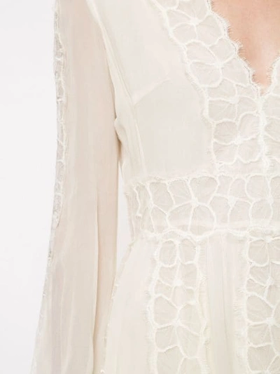 Shop Giambattista Valli Embroidered Detail Dress In White