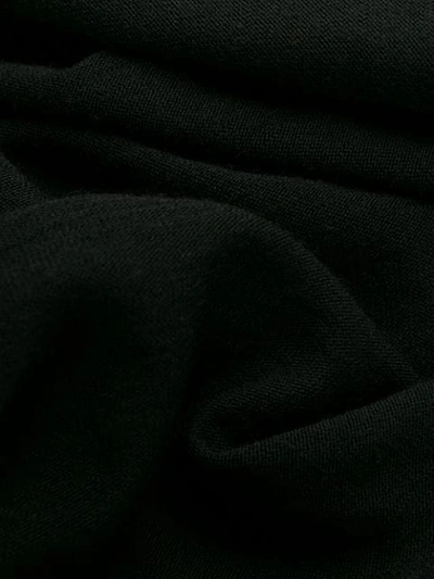 Shop Aspesi Cropped Sleeve Dress In Black