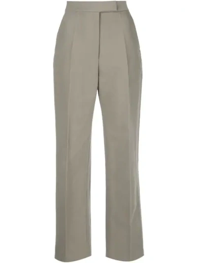 Shop Partow High-rise Trousers In Green