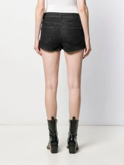 Shop Amen High Waisted Embellished Shorts In Black