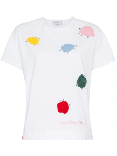 Shop Mira Mikati Wool Patch T-shirt - White