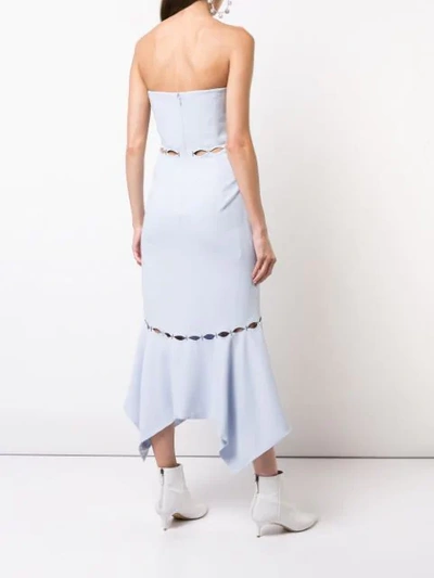 bustier asymmetric trim dress