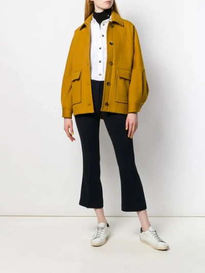 Shop Alberto Biani Buttoned Jacket In Yellow
