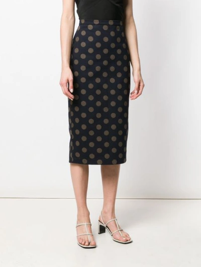 Shop Max Mara Polka In Blue