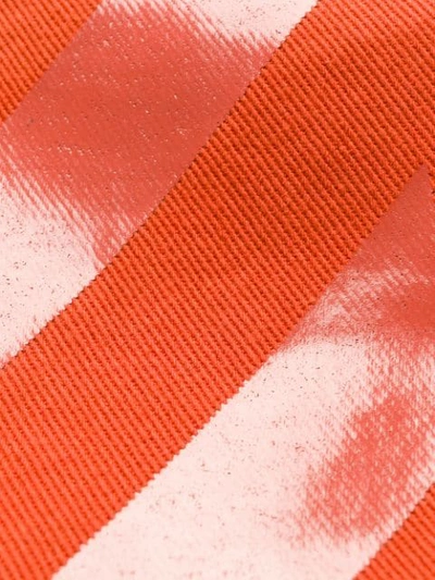 Shop Off-white Arrow Logo Cropped Jeans In Orange