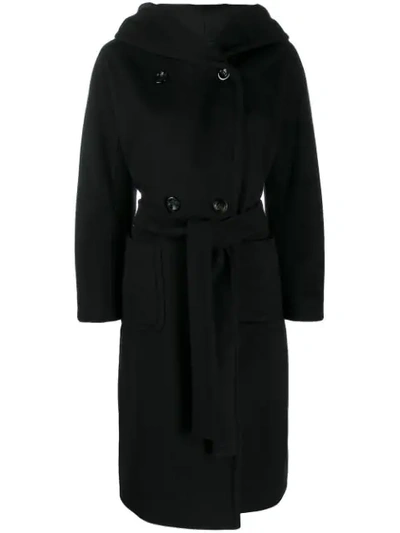 Shop Paltò Double Breasted Coat In Black