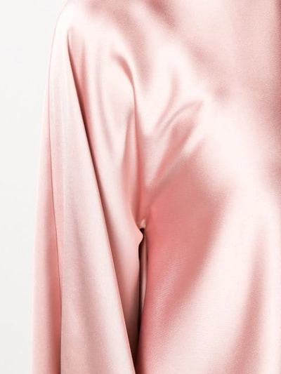 Shop Styland High-neck Draped Dress In Pink