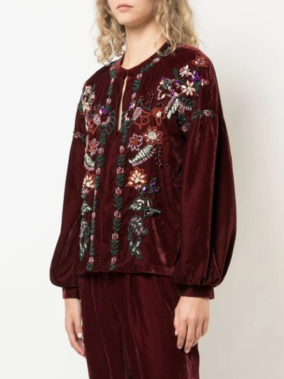 Shop Patbo Embroidered Jacket In Red