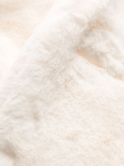 Shop Apparis Olivia Faux Fur Tench Coat In White