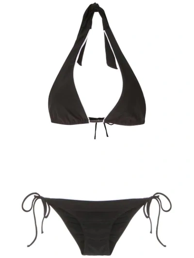 Shop Adriana Degreas Vivos Country Club Bikini Set In Black