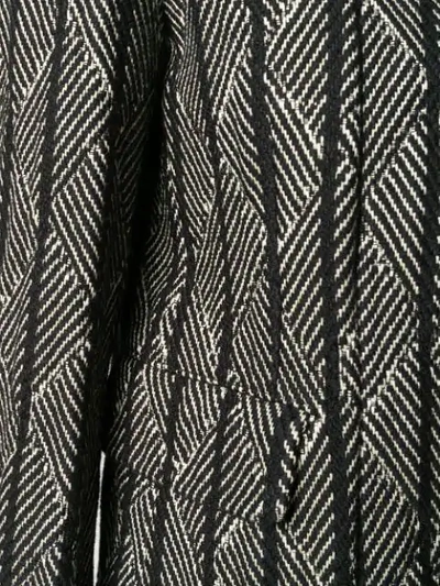 Shop Comme Des Garçons Comme Des Garçons Diagonal Stripe Coat In Black