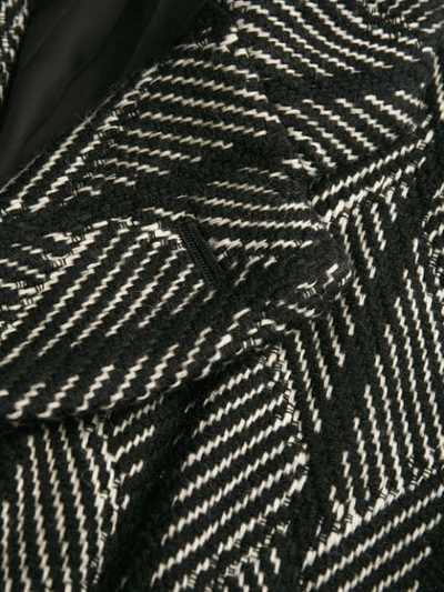 Shop Comme Des Garçons Comme Des Garçons Diagonal Stripe Coat In Black