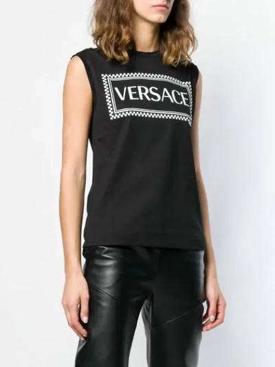Shop Versace Classic Logo Vest In Black