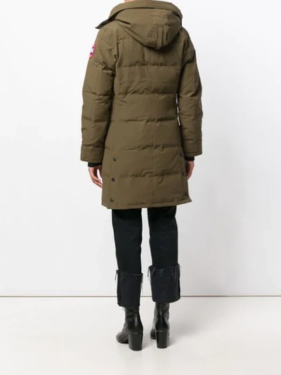 Shop Canada Goose Shelburne Parka With Fur Trimmed Hood In Green