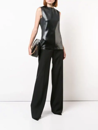 Shop Givenchy Wide Leg Tailored Trousers In Black