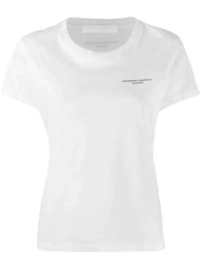 Shop Katharine Hamnett Roud Neck T-shirt In White