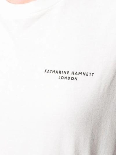 Shop Katharine Hamnett Roud Neck T-shirt In White