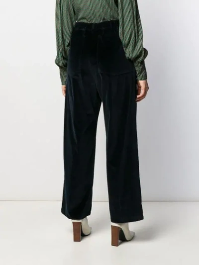 Shop Barena Venezia Pad High-waisted Trousers In 185 Notte