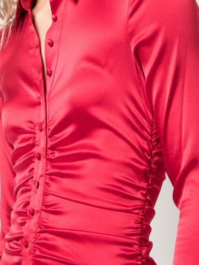 Shop Alexis Jorja Shirt Mini Dress In Red