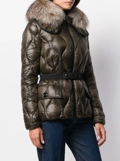 Shop Moncler Cauvery Puffer Jacket In Brown