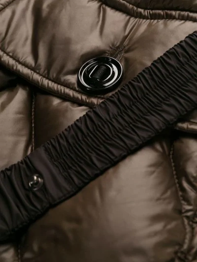 Moncler Cauvery Belted Diamond-puffer Coat W/ Fur-trim Hood In Brown |  ModeSens