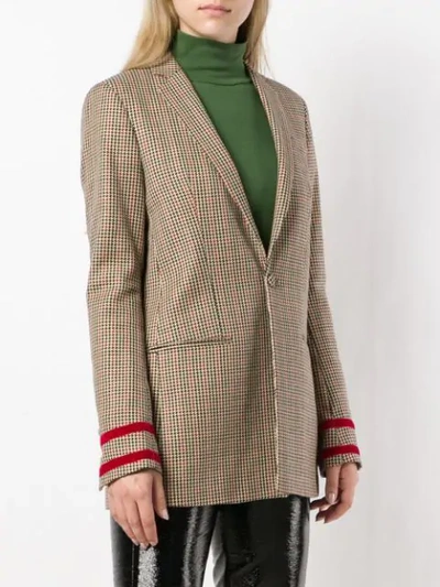 Shop Each X Other Houndstooth Check Blazer - Neutrals