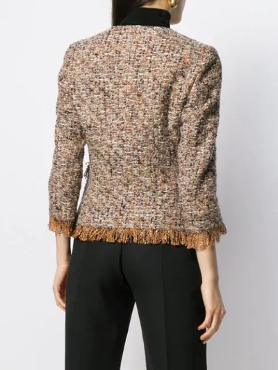 Shop Tagliatore Milly Tweed Jacket In Neutrals