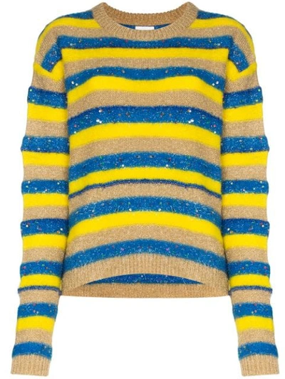 Shop Ashish Glitter-effect Striped Jumper In Multicolour