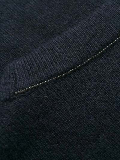 Shop Brunello Cucinelli Crew Neck Sweater In Co751 Navy