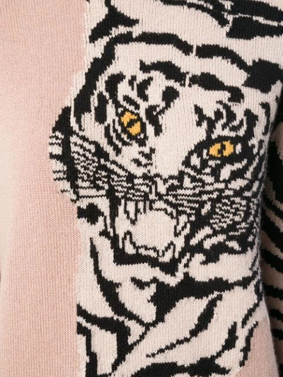 Shop Valentino Tiger Pattern Sweater In Neutrals