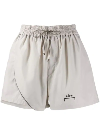 Shop A-cold-wall* Relaxed-fit Logo Track Shorts In Grey