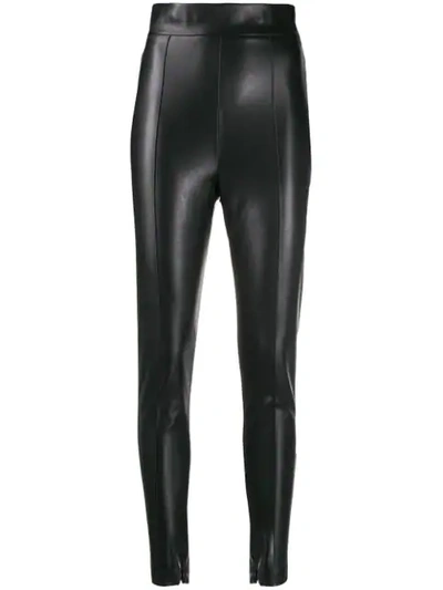 Shop Ermanno Scervino Faux Leather Skinny Trousers In Black