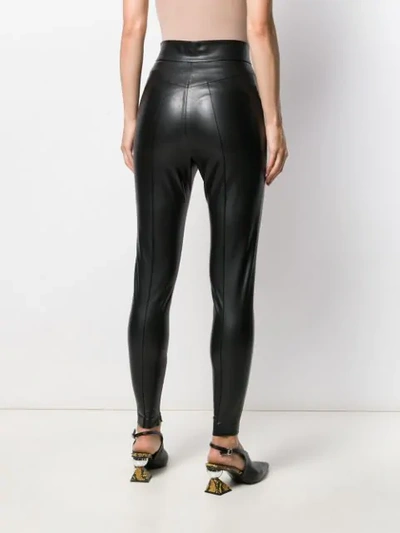 Shop Ermanno Scervino Faux Leather Skinny Trousers In Black