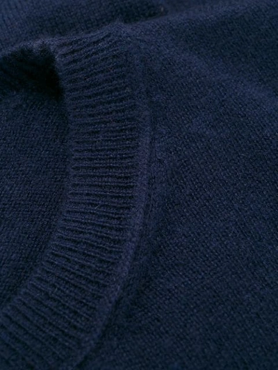 Shop Alexandra Golovanoff Fine Knit Fitted Jumper In Blue