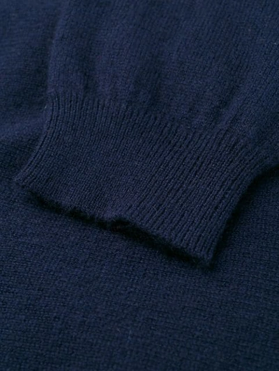 Shop Alexandra Golovanoff Fine Knit Fitted Jumper In Blue