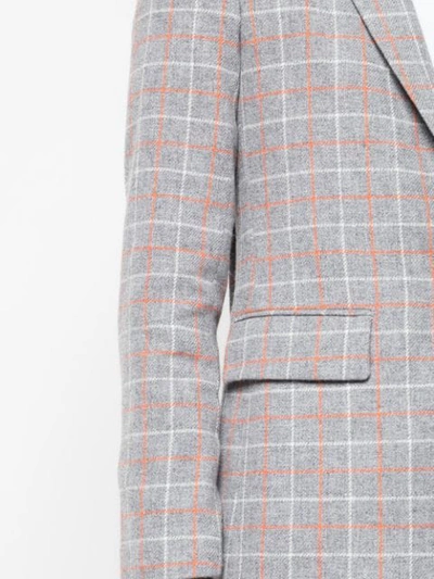 Rag & Bone Rylie Check One-button Wool Blazer In Grey ,multicolour