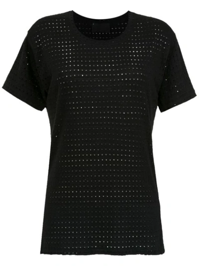 Shop Andrea Bogosian Perforated T-shirts - Black