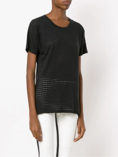 Shop Andrea Bogosian Perforated T-shirts - Black